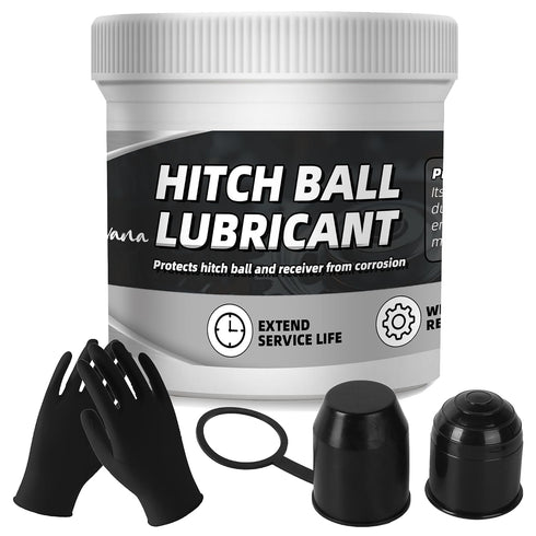 Calvana 4 oz Trailer Hitch Ball Grease, Includes 2 Trailer Ball Head Covers,