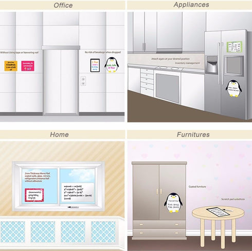 Dry Erase Board Refrigerator Whiteboard Sticker, Easy Removable Non Magnetic Marker Board Sheets