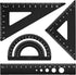 Honagu Triangular Ruler Set, 4 Pieces Aluminum Alloy Ruler, Metal Drafting Ruler,