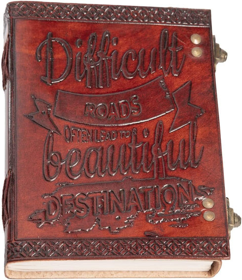 MONTEXOO Vintage Leather Journal Sketch Book, 200 Pages Notebook Diary for Men Women, 5 x 7 inch Dark Brown