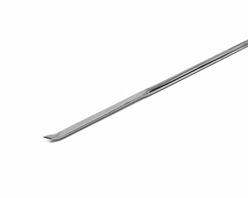 789-136 Hayman Style Micro Lab Spatula with V-Spoon/Bend-Tapered Ends, 6.5" Length, Stainless Steel