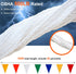 Multicolor Pennant Safety Flags, Perimeter Warning Flag Banner Line for Construction/Traffic Barrier/Parking