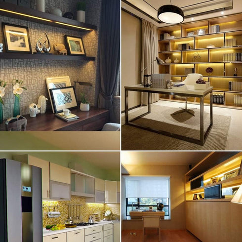Dimmable Counter, Closet, (24 Inch) Under Cabinet Lighting, Color Temperature Changing LED Light Bar, Daylight to Warm