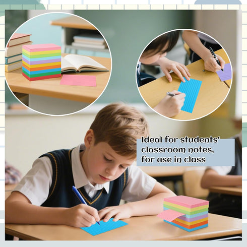 Tecmisse 3 5 600 10 Index Cards x Colored, PCS Colorful Flash Index Card, Note cards, Study Cards, Flash Cards
