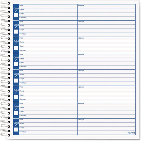 TOPS 8.5 x 8.25 Inches Spiral Voice Message Log Book, 800-Message Book (4416), Manila, 8 Messages/Page