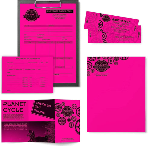 Neenah Astrobrights Color Paper, 8.5” x 11”, 24 lb/89 GSM, Fireball Fuchsia, 500 Sheets (21688)