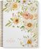 Floral Bouquet Spiral Notebook, 8.5" x 11" Journal, 120 College Ruled Pages, Durable Gloss Laminated Softcover, Gold