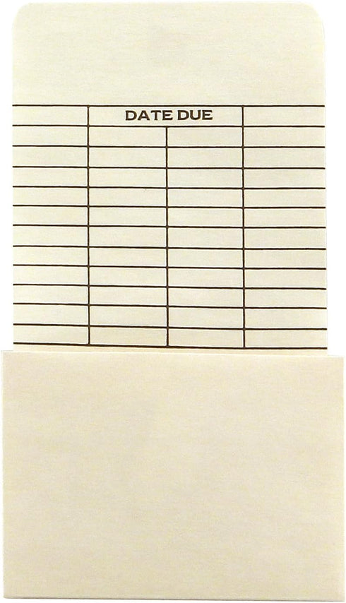 Hygloss Products Manila Library Pockets, 50 Pack, Library Due Date Pocket Envelopes, 6.25 x 3.5 Inches