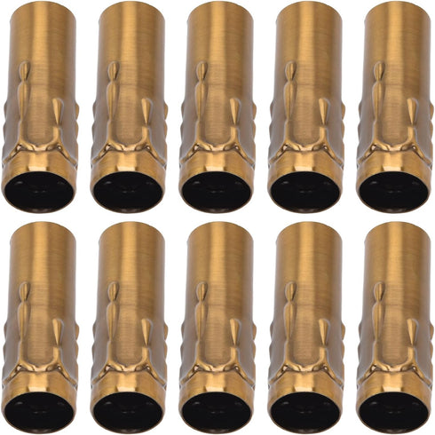 MUNEFE 10Pcs E14 Metal Candle Socket Covers, Candle Lamp Base Tube, Candle Socket Covers for Chandelier Lihtin