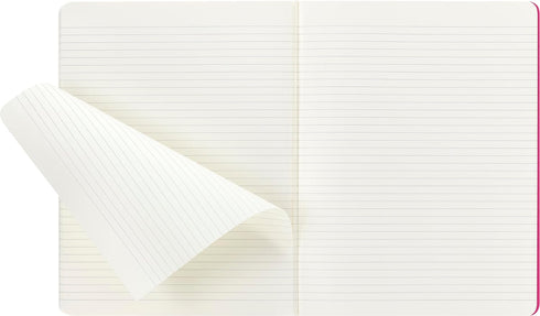 Moleskine Cahier Journal, Soft Cover, XL (7.5" x 9.5"), Ruled/Lined, Kinetic Pink, 120 Pages (Set of 3)