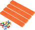 PATIKIL 8 Pack Felt Bulletin Board Bar Strip, Self Adhesive Wall Pin Bulletin Board with Push Pins for Home Office Decor