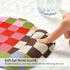 Ksriylm Retro Checkered Mouse Pad with Support Wrist Rest,Cute Funny Boho Ergonomic Mouse Pad with Non-Slip Base