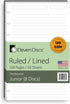 Discbound Paper, Junior Size Ruled Sheets, Premium 120gsm Notebook & Planner Refills, 50 Sheets