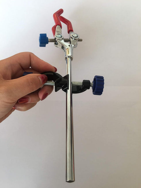 Lab Clamp 3 Prong Finger with Lab Stand Clamp Holder Boss Head