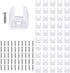 Qulkws 50 Pcs Waterproof LED Strip Mounting Clips Holder LED Strip Light Clips