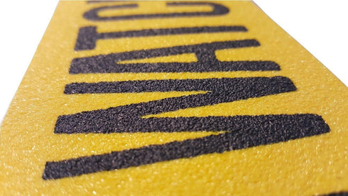 Gator Grip Traction Anti-Slip Safety Warning Tape, 3 Inch x 44 Inch, WATCH YOUR STEP for Entry Steps