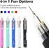 Baile 6 in 1 Multifunctional Ballpoint Pens 5 Colors 0.7 mm Ballpoint Pen and 0.5 mm Mechanical Pencil in One Pen, Pack of 5 by Baile
