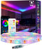 16.4FT Ws2812 RGB+IC LED Strip Lights IP68 Outdoor Waterproof, 5V USB Powered,