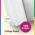 POKETO Lined Notebook Journal - 140 Page College Ruled Notebook, 100 GSM Thick Paper, Softcover, 8.25” x 5.75”