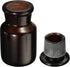 PATIKIL 60mL Round Wide Mouth Glass Reagent Media Bottle, 1Pcs with Amber Cap for Chemistry Lab, Amber