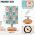 EFEWOI Table Lamp Corgi Heart Game Console Bedside Nightstand Lamps Fabric Shade Desk Lamp with Wood Base for Bedroom