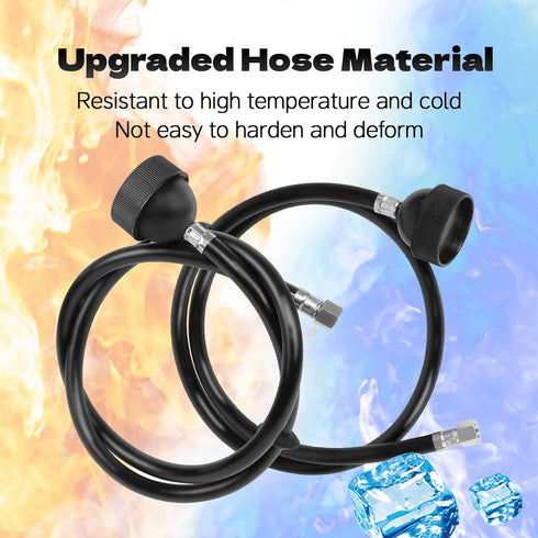 MsTental 3Pcs Hoseto Commercial 1/4" Shampoo Bowl Hose and Sprayer,Salon Spray Head with Rubber Faucet for Salon Barber