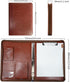 WRIYES Leather Padfolio with 3 Ring Binder, Zippered Portfolio Organizer, Professional Business Binder for