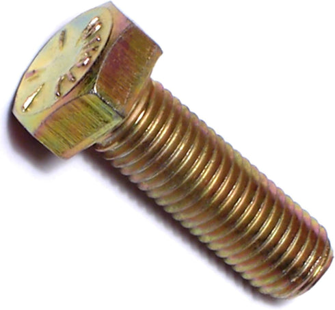 Grade 8 Fine Hex Cap Screws, 5/16-24 x 1, Yellow, Piece-10