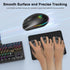 TECKNET 4 Pack Mouse Pad with Anti-fray Stitching, Waterproof Surface & Non-Slip Rubber Base with Stitched Edges Gaming