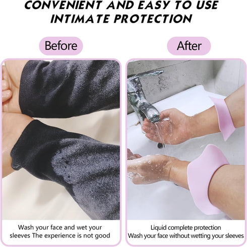 YBWYDH Silicone Wrist Bands for Washing Face Water Guards Prevent from Spilling Down Arm Spa Wristbands Liquid Arm
