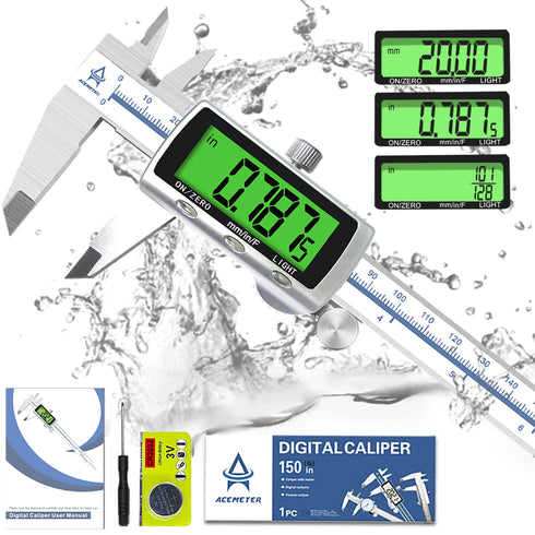 Digital Vernier Caliper Electronic Measuring Tool for Jewelry-Metal Metric Measure with Backlit LCD Screen