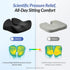 Tailbone ZIKEE Pioneering Gel Seat Cushion for Sitting Without Stuffiness, Ergonomic Memory Foam Office Chair Cushion