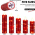 Candles,Set 5 Upinmz Red Flameless Candle with Remote Control and Timer,Flickering Battery Operated Candles with String