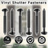 GeekNi 12Pcs 3 Inch Vinyl Shutter Fasteners Strongest Plastic Shutter Screws Window Shutters Hardware Exterior Spikes