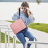 Book Sleeves with Zipper, Travel Book Protector Pouch for Paperbacks & Hardcovers, Washable Carry Case, Pink