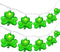 20LED St Patrick's Day Decorations Lights, 12Ft Clear Green Shamrock String Lights