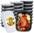 Glotoch Meal Prep Containers, Reusable 50Pack 32oz Plastic Food Prep Storage Containers with Lids, BPA Free