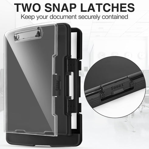 Sooez Original Clipboard with 2 Storage & Pen Holder, Heavy Duty Clip Boards 8.5x11 with Dual Storage, School Supplies