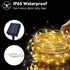 2 Pack 66ft 200LED 8 Solar String Lights Outdoor Waterproof Total Modes Twinkle Lights Solar Fairy Lights for Patio