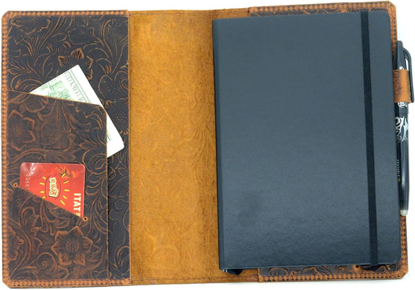 JJNUSA Leather Cover for Leuchtturm1917 Composition B5 7" x 10" - Distressed Leather Travel Journal