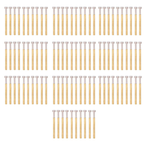 100pcs PCB Testing Pogo Pin Brass Flat Head Spring Test Probe, 2.36mm Tube Diameter, 34mm Length