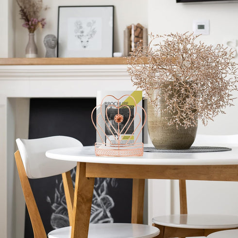 Cabilock Delicate -Shaped Desktop Bookend Chic Book Stopper for Premium Iron Design for Tidy Bookshelf and Desk