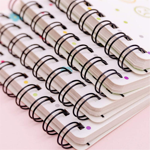 Yansanido Small Spiral Notebook, 4 Pcs 3.14 x 4.13 Inch, 4 Style Design, 80 Sheets - 160 Pages Journals for Study