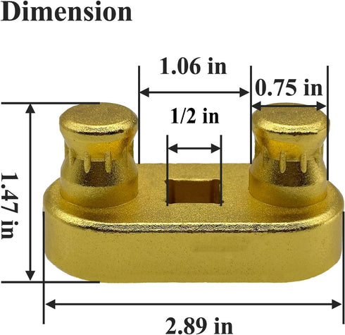 77455 Cable Bender Tool, Connects to 1/2'' Ratchet, Wire Bender Tool-Maximum Bending Up to 500 MCM, Gold