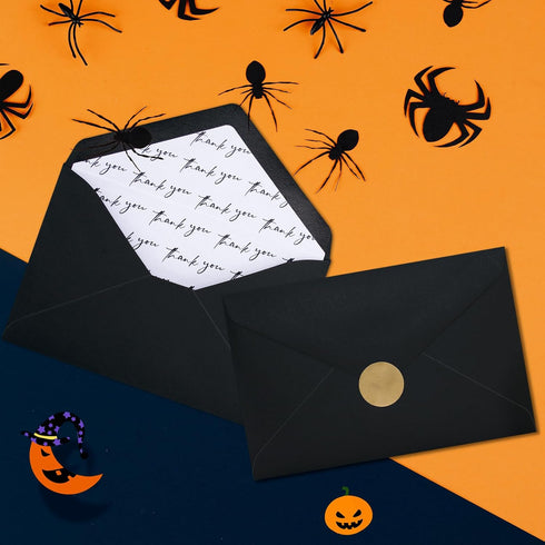 4x6 inch, 100 Pack 4 AZAZA Black Thank You Cards with Envelopes Bulk Thank You Notes Minimalistic Designs, Funeral