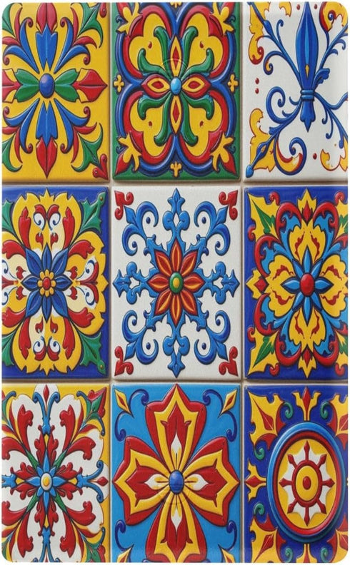 Eionryn Mexican Talavera Tile Toggle Switch Wall Plate Moroccan Ottoman Motifs Switch Cover
