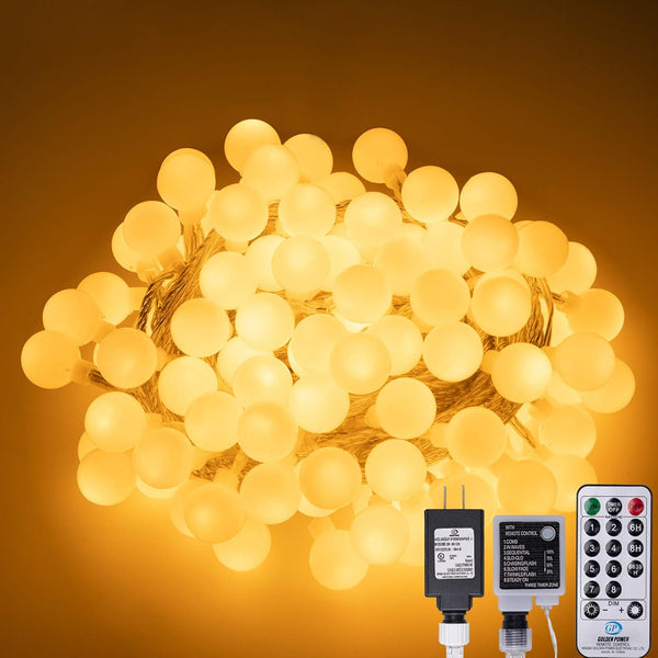 AWQ 100 LED 49 FT Globe Ball String Lights Fairy String Lights Plug