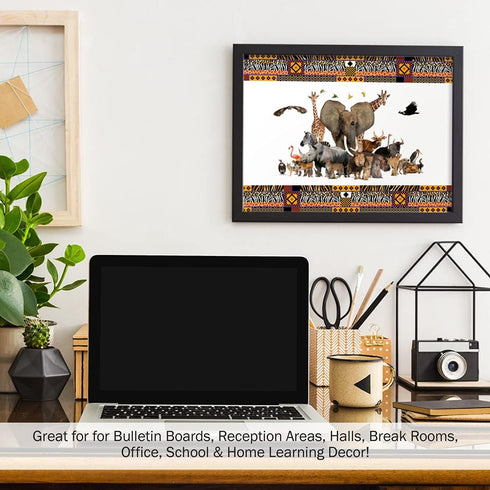 Barker Creek Double-Sided Border, Africa, 3” x 35’ for Bulletin Boards and Office Decor