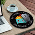 Dumpster on Fire Round Mouse Pad 8.6 x 8.6 Inch, Cute Funny Mousepad for Laptop Gaming, Non-Slip Rubber Base, Office