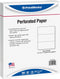 PrintWorks Professional Paper, 8.5 x 11, 20 lb, 500 Sheets, White with 2 Horizontal Perfs